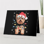 Yorkie Christmas Dog Long Xmas Gift Kaart (Voorkant)