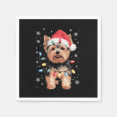 Yorkie Christmas Dog Long Xmas Gift Servet (Voorkant)