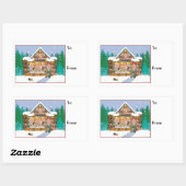 Yorkie Christmas Gingerbread Gift Labels Stickers (Vel)