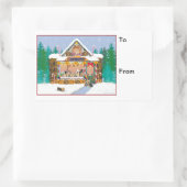 Yorkie Christmas Gingerbread Gift Labels Stickers (Tas)
