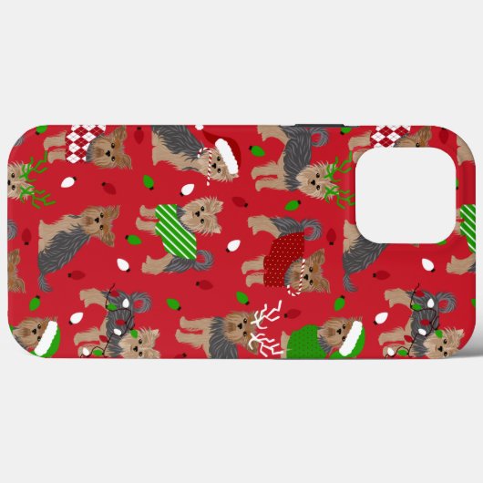 Yorkie Christmas Yorkshire Terrier Dog Case-Mate iPhone Case (Achterkant (horizontaal))