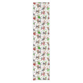 Yorkie Christmas Yorkshire Terrier Dog Korte Tafelloper (Voorkant)