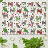 Yorkie Christmas Yorkshire Terrier Dog Theedoek (Gevouwen)