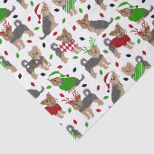 Yorkie Christmas Yorkshire Terrier Dog Tissuepapier (Detail)