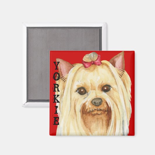Yorkie Color Block Magnet (Voorkant / Achterkant)