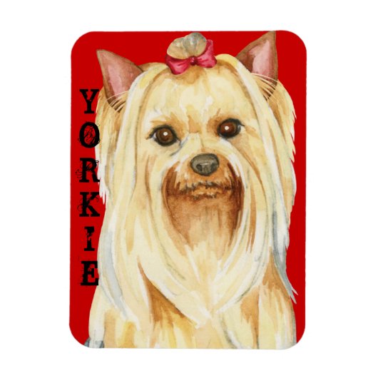Yorkie Color Block Magnet Magneet (Verticaal)