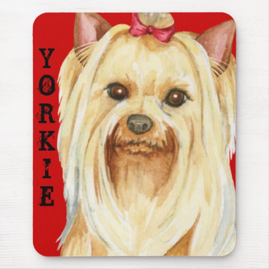 Yorkie Color Block Muismat (Voorkant)