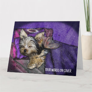 Yorkie Condoleance Herdenkingskaart Huisdierverlie Kaart