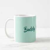 Yorkie Cute Puppy Painting in blauw en groen Koffiemok (Links)