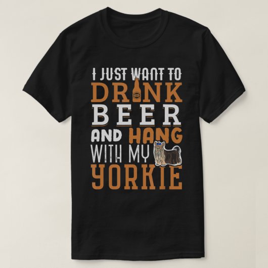 Yorkie Dad Funny Yorkshire Terrier Hondenliefhebbe T-shirt (Design voorkant)