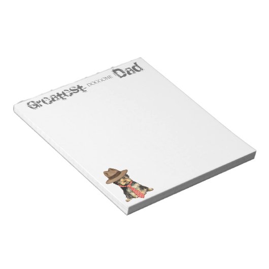 Yorkie Dad Notitieblok (Schuin)