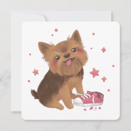 Yorkie de Schattigee probleemmaker Kaart (Voorkant)