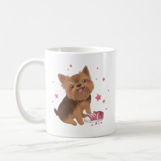 Yorkie de Schattigee probleemmaker Koffiemok (Links)
