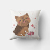 Yorkie de Schattigee probleemmaker Kussen (Achterkant)