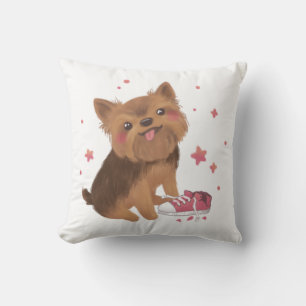 Yorkie de Schattigee probleemmaker Kussen