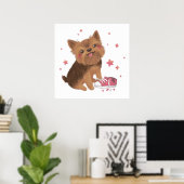 Yorkie de Schattigee probleemmaker Poster (Thuiskantoor)