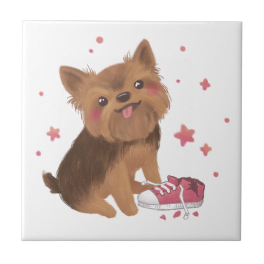 Yorkie de Schattigee probleemmaker Tegeltje (Voorkant)