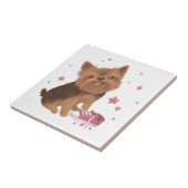 Yorkie de Schattigee probleemmaker Tegeltje (Zijkant)