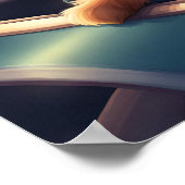 Yorkie die in het vliegtuig AI vliegt produceerde Poster (Hoek)