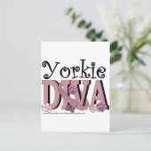 Yorkie DIVA Briefkaart (Staand voorkant)