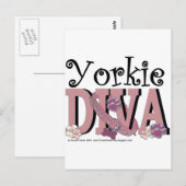 Yorkie DIVA Briefkaart (Voorkant / Achterkant)
