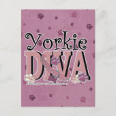 Yorkie DIVA Briefkaart (Voorkant)