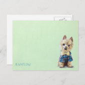 Yorkie Dog Briefkaart (Voorkant / Achterkant)