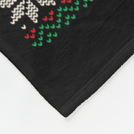 Yorkie Dog Christmas Wearing Ugly Christmas Sweate Fleece Deken (Hoek)