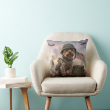 Yorkie Dog Edition | Special Forces Throw Pillow 