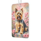Yorkie Dog Flower Luchtverfrisser (Links)