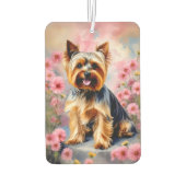 Yorkie Dog Flower Luchtverfrisser (Achterkant)