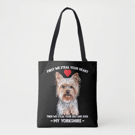 Yorkie dog gift Yorkshire pet Tote Bag (Voorkant)