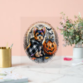 Yorkie Dog Halloween Acryl Bord (Huwelijk)