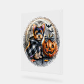 Yorkie Dog Halloween Acryl Bord (Hoek)