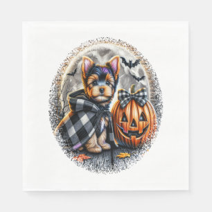 Yorkie Dog Halloween Servet