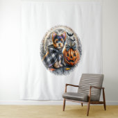 Yorkie Dog Halloween Wandkleed (In situ)