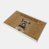 Yorkie Dog House Regels, als het kapot gaat, is he Deurmat (Schuin)
