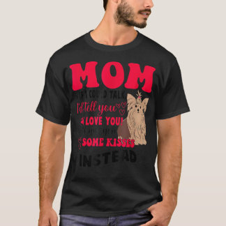 Yorkie Dog I Love My Yorkie mama Moederdag T-shirt