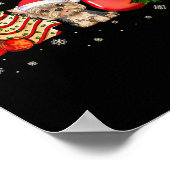 Yorkie Dog Kerst Pyjama Koffie Latte Mokken XMA Poster (Hoek)