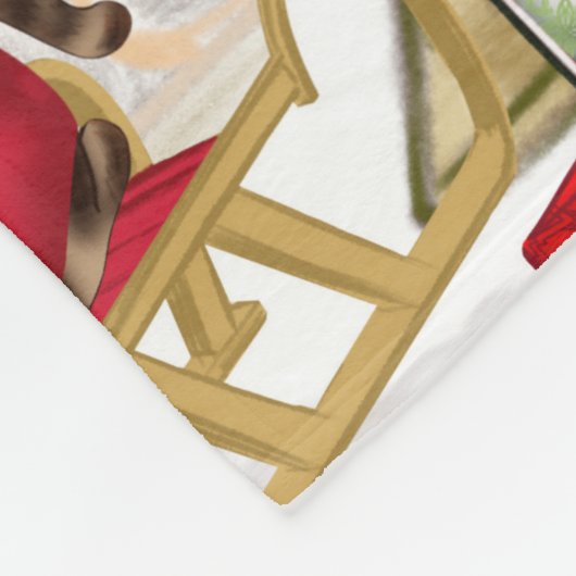 Yorkie Dog Kerstmis Fleece Deken (Hoek)