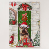 Yorkie Dog Kerstmis   Legpuzzel (Verticaal)