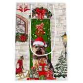 Yorkie Dog Kerstmis Medium Cadeauzakje (Achterkant)