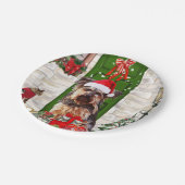 Yorkie Dog Kerstmis Papieren Bordje (Gekanteld)
