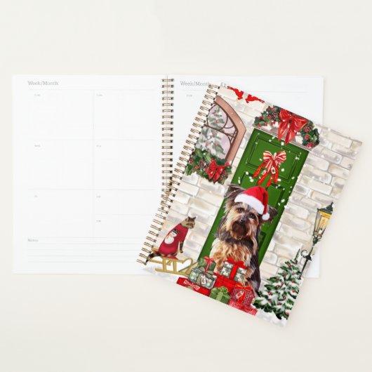 Yorkie Dog Kerstmis Planner (Display)
