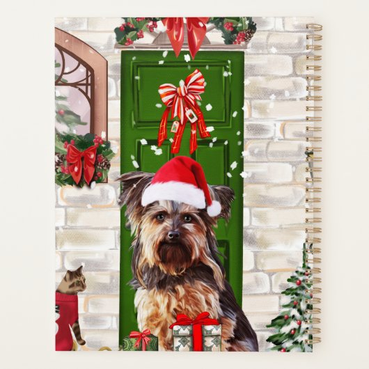 Yorkie Dog Kerstmis Planner (Achterkant)