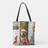 Yorkie Dog Kerstmis Tote Bag (Achterkant)