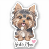 Yorkie Dog mam Sticker (Voorkant)