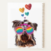 Yorkie Dog met hartenValentijnsdag Planner (Achterkant)