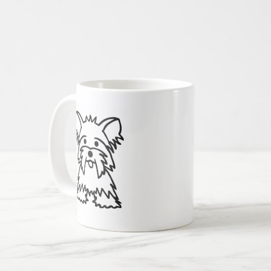 Yorkie Dog mok (Voorkant links)