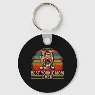 Yorkie Dog Mom Lover Fun Vintage Beste Yorkie Moed Sleutelhanger